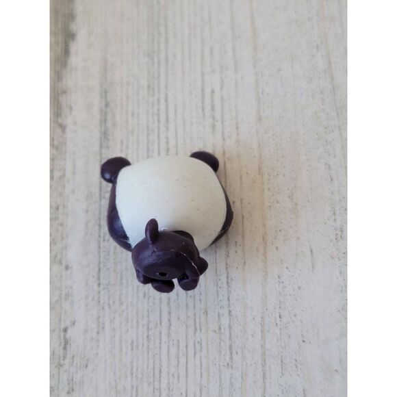 Miniature purple white panda zoo pet toy figure accessory - Picture 4 of 4